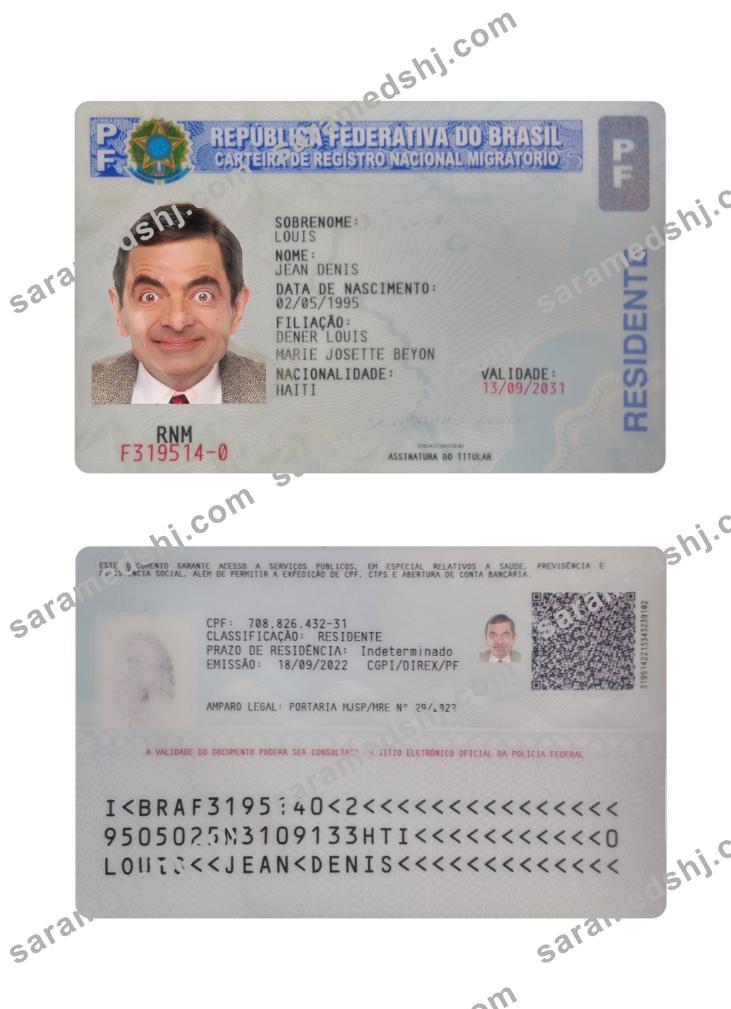 Brazil residence card 2022-present